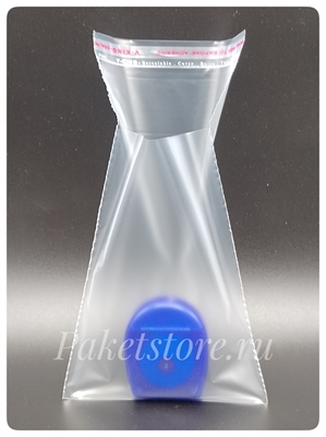 Пакет ПВД с клеевым клапаном, прозрачный, 40 х 50 + 5 см 60 мкм, 1 сорт, 100 шт 2477