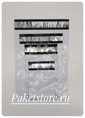 Сейф-пакет (белый) 110 x 210 + 4 мм, без кармана, 50 (мкм), 100 шт. в упаковке 2701